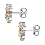 Round Cut Cubic Zirconia in 925 Sterling Silver Earrings 5