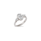 Stunning 2.0 CT Oval Moissanite Engagement Ring with Three Stone Design 5