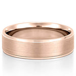 Classic Stain Finish Wedding Band for Men's in Solid Gold 5
