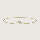 0.2 TCW Round Cut Charm Moissanite Bracelet