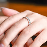 Stunning 0.5 TCW Radiant Moissanite Stones Full Eternity Wedding Band 6