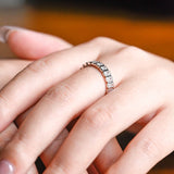 Stunning 0.5 TCW Radiant Moissanite Stones Full Eternity Wedding Band 6
