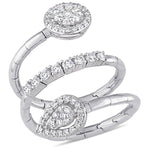 Round Cut Cubic Zirconia in 925 Sterling Silver Wedding Bands 3