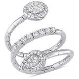 Round Cut Cubic Zirconia in 925 Sterling Silver Wedding Bands 5