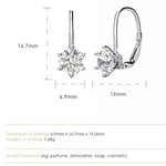 Round Cut Cubic Zirconia in 925 Sterling Silver Earrings 9