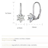Round Cut Cubic Zirconia in 925 Sterling Silver Earrings 9