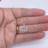 Round Cut Cubic Zirconia in 925 Sterling Silver Necklace 2