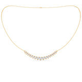 0.40 TCW Round Moissanite Diamond Mini Choker Necklace in Solid Gold 5