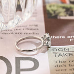 Stunning 3.0 CT Emerald Moissanite Engagement Ring with 3 Stones Design 3