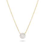 0.50 CT Round Moissanite Diamond Cluster Pendant Necklace in Solid Gold 2
