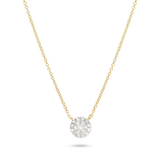 0.50 CT Round Moissanite Diamond Cluster Pendant Necklace in Solid Gold 2