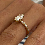 Stunning 2.0 CT Round Moissanite Engagement Ring with Dainty Pave Design 3