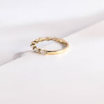 Stunning 0.2 TCW Marquise Moissanite Stones Half Eternity Wedding Bands 3