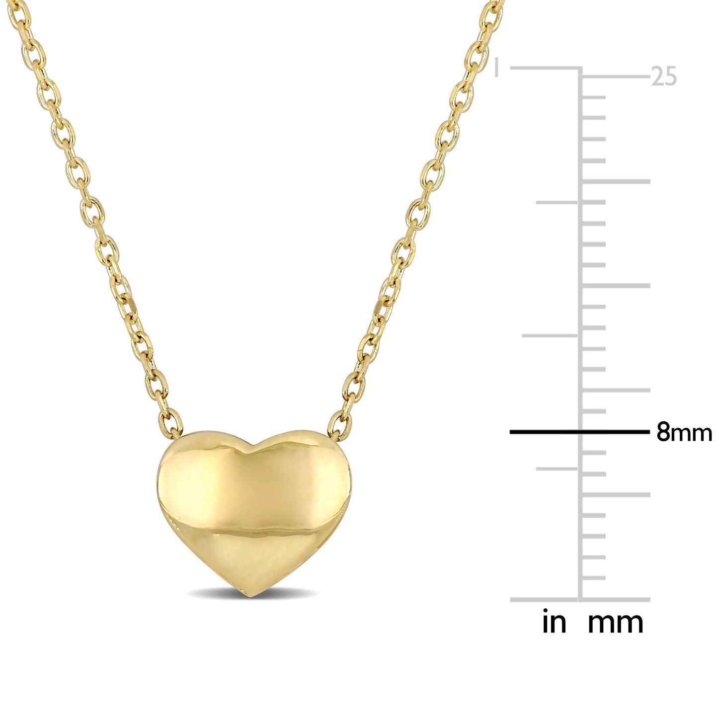 Round Cut Cubic Zirconia in 925 Sterling Silver Necklace 9