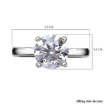 Round Cut Solitaire Style Cubic Zirconia in 925 Sterling Silver Jewelry 6