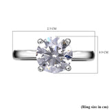 Round Cut Solitaire Style Cubic Zirconia in 925 Sterling Silver Jewelry 6