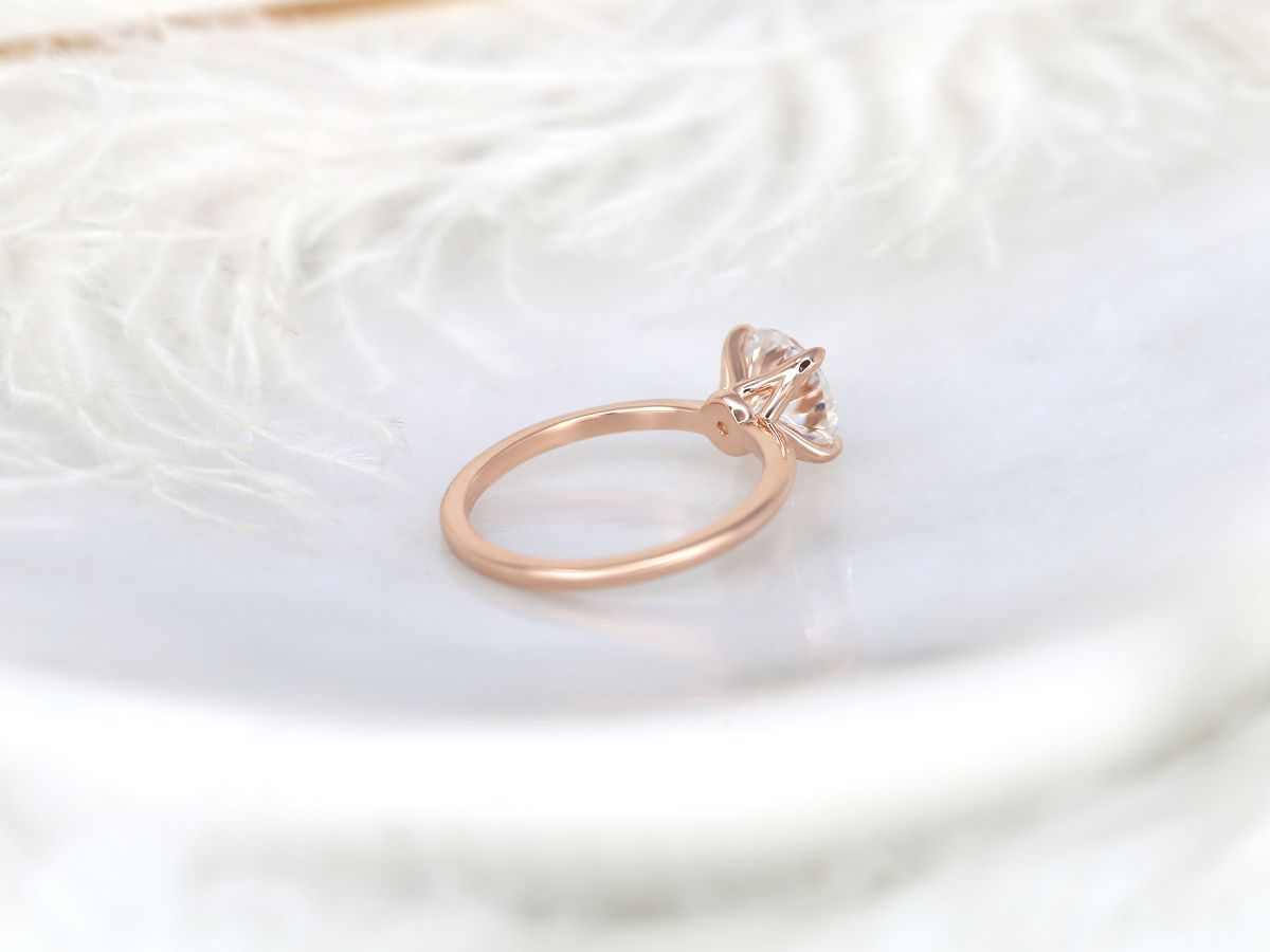 Stunning 2.0 CT Round Moissanite Engagement Ring with Solitaire Design 2