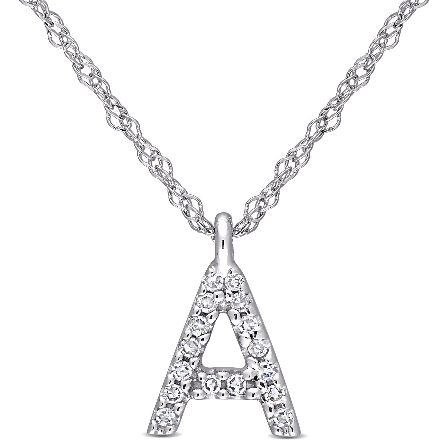 Round Cut Cubic Zirconia in 925 Sterling Silver Necklace 26