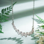 0.40 TCW Round Moissanite Diamond Cluster Pendant Necklace in Solid Gold 3