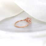 Stunning 1.0 CT Round Moissanite Engagement Ring with Cluster Design 3