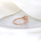 Stunning 1.0 CT Round Moissanite Engagement Ring with Cluster Design 3