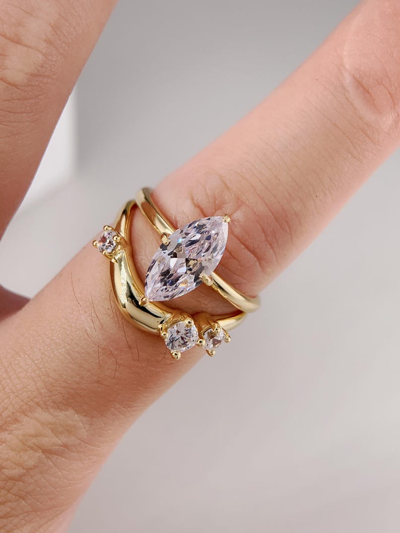 Stunning 2.0 CT Marquise Moissanite Engagement Ring with Solitaire Design 6