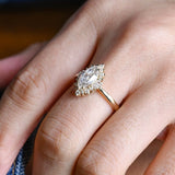 Stunning 1.0 CT Marquise Cut Engagement Ring with Ballerina Design