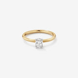 Stunning 0.5 CT Oval Moissanite Engagement Ring In Solitaire Design 1