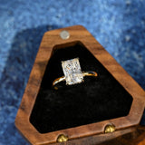 Stunning 3.5 CT Radiant Moissanite Engagement Ring with Hidden Halo Design 3