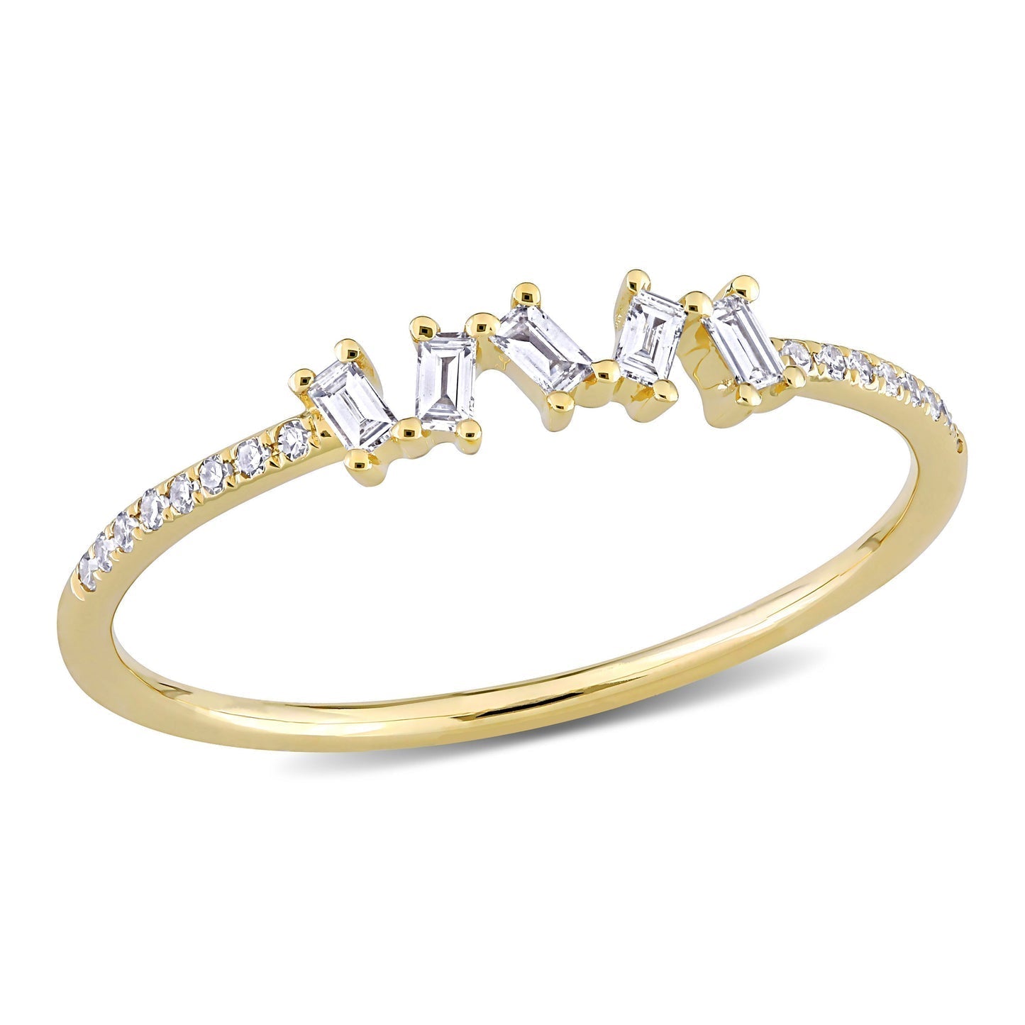 Round Cut Cubic Zirconia in 925 Sterling Silver Wedding Bands 12