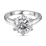 Round Cut Solitaire Style Cubic Zirconia in 925 Sterling Silver Jewelry 1