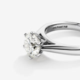 Stunning 2.0 CT Round Moissanite in Solitaire Engagement Ring 5