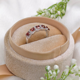 2.5 TCW Red Garnets Full Eternity Wedding Band 9