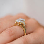 4.0 CT Oval Moissanite Ring Featuring Cluster Style 2