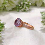 3.0 CT Round Cut Pave Amethyst Ring 9