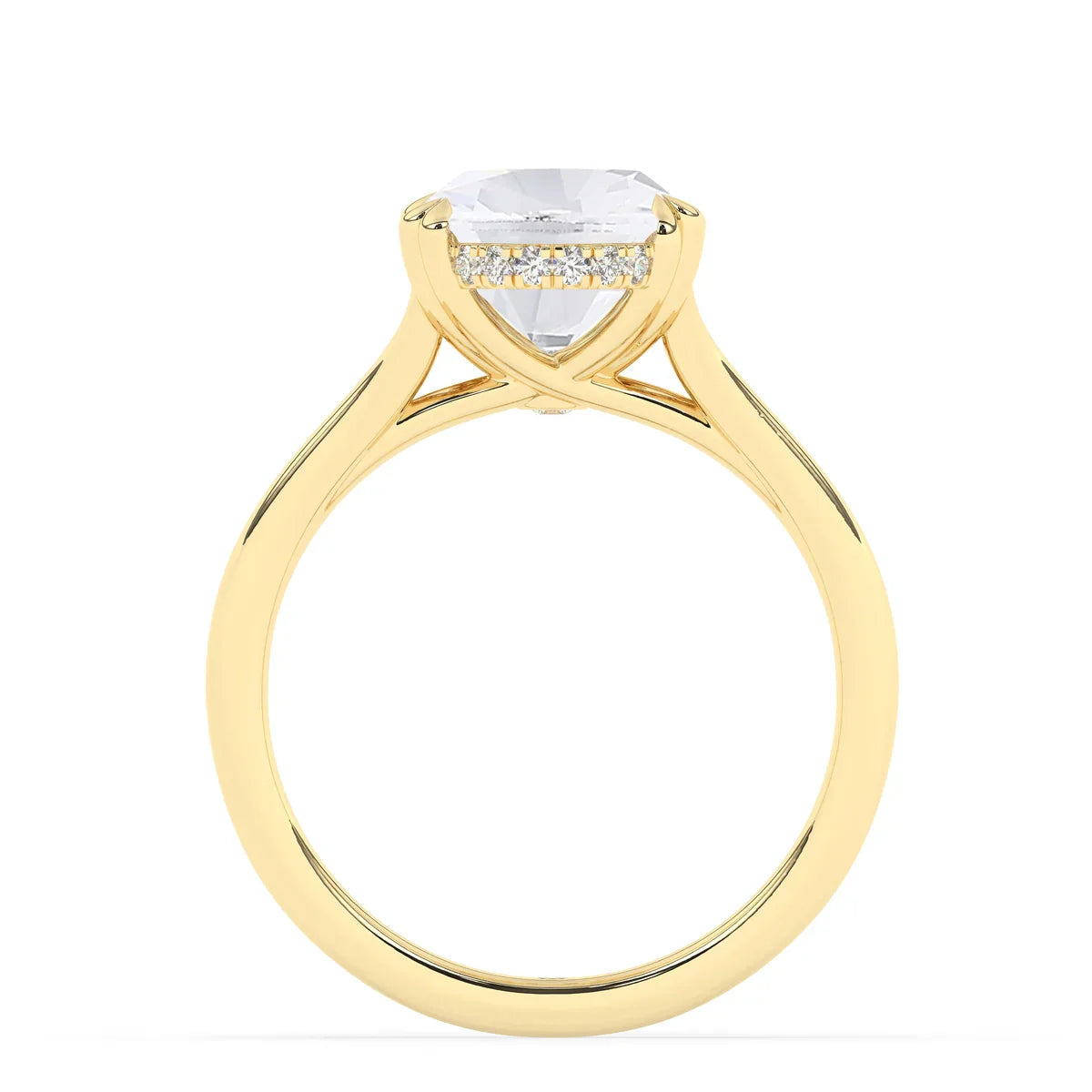 Stunning 4.0 CT Oval Moissanite Engagement Ring with Hidden Halo Design 4