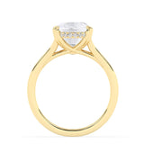 Stunning 4.0 CT Oval Moissanite Engagement Ring with Hidden Halo Design 4