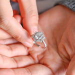 Stunning 0.5 - 1.5 CT Round Moissanite Engagement Ring with Cluster Design 6