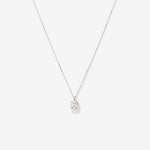 Round Cut Cubic Zirconia in 925 Sterling Silver Necklace 1