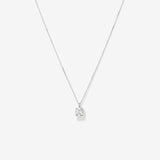 Round Cut Cubic Zirconia in 925 Sterling Silver Necklace 1