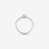 Stunning 0.25 CT Round Moissanite Engagement Ring in Pave Design 2