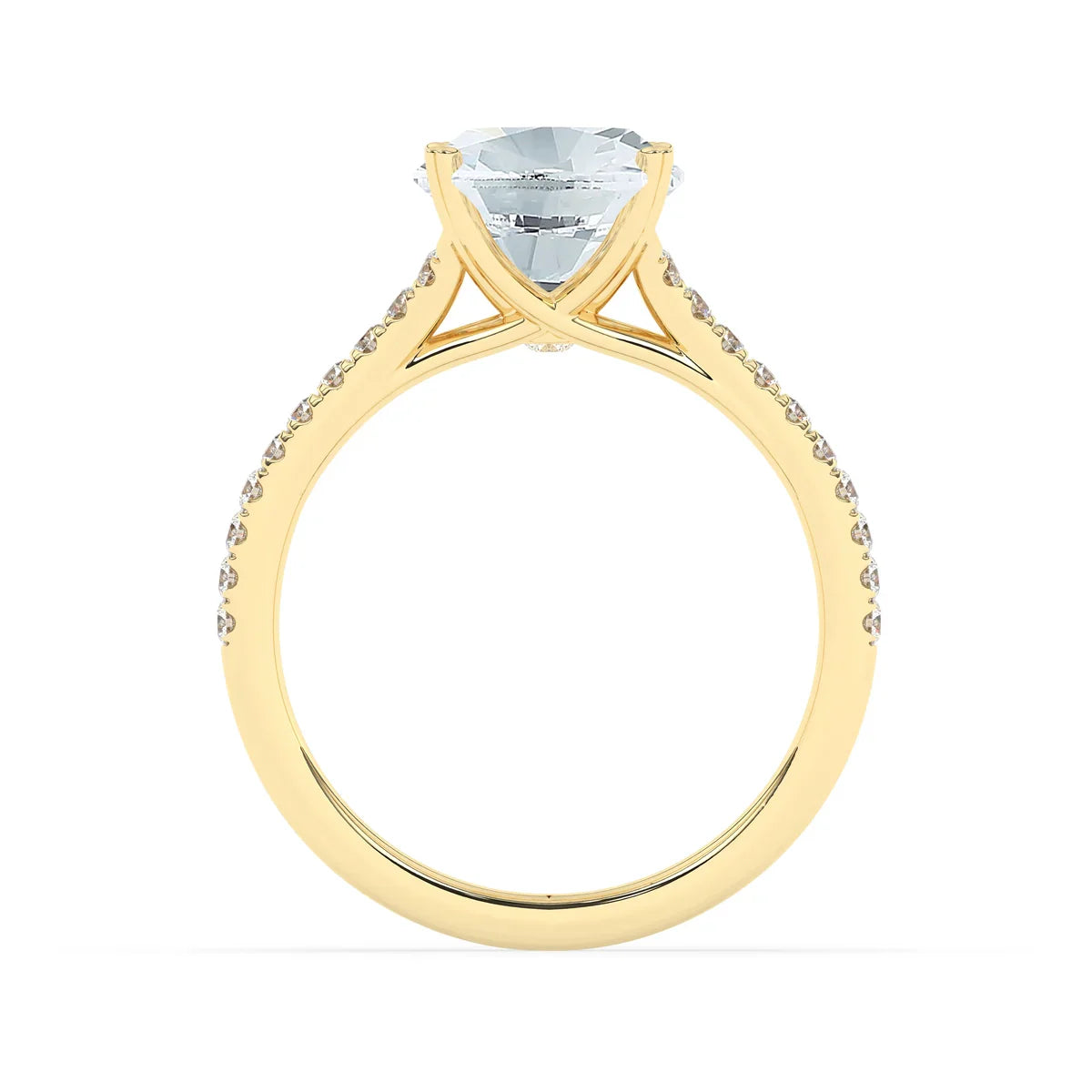 Stunning 4.0 CT Oval Moissanite Engagement Ring with Split Shank Pave Design 3