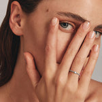 Stunning 0.25 CT Round Moissanite Engagement Ring in Pave Design 6