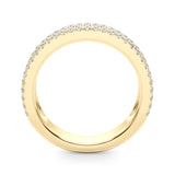 Stunning 0.40 TCW Round & Baguette Moissanite Stones Triple Band Wedding Band 2