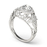 Stunning 0.50-1.50 CT Round Moissanite Engagement Ring With Vintage Design 2