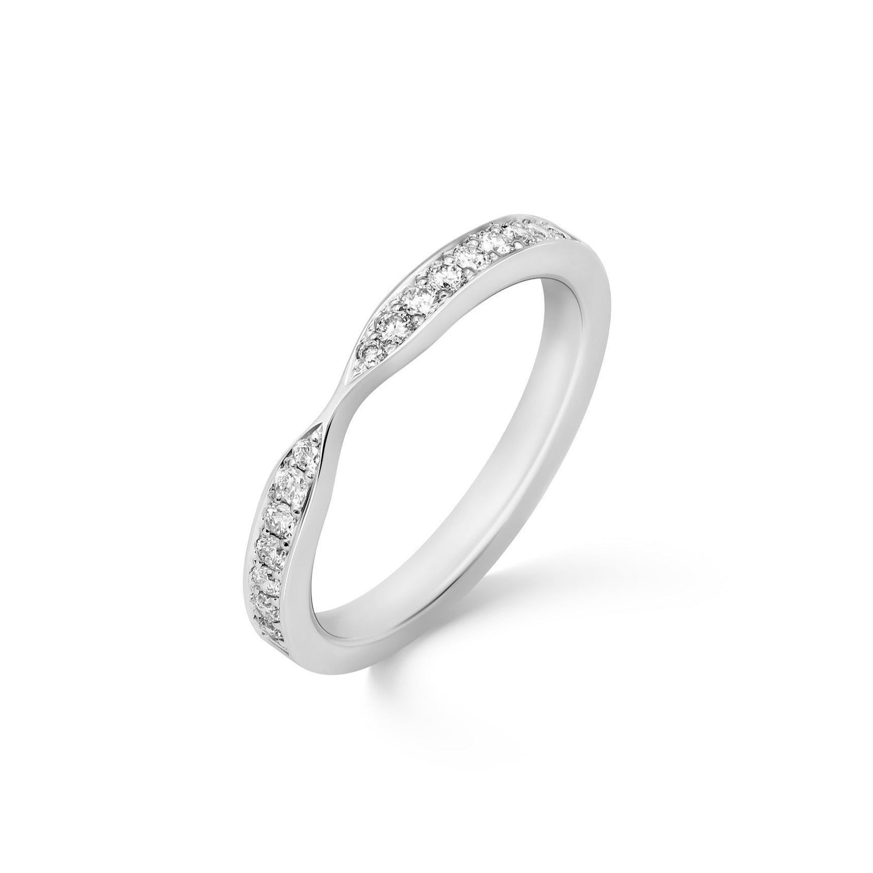 Stunning 0.2 TCW Round Moissanite Stones Full Eternity Wedding Bands 2