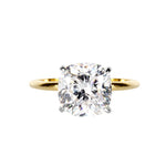 Cushion Cut Solitaire Style Cubic Zirconia in 925 Sterling Silver Ring 1