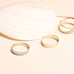 Stunning 0.20 TCW Round Moissanite Stones Linked Stones Wedding Bands 7