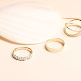 Stunning 0.20 TCW Round Moissanite Stones Linked Stones Wedding Bands 7