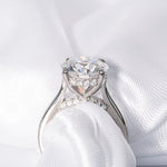 Stunning 4.0 CT Oval Cut Moissanite Engagement Ring with Hidden Halo Design 2